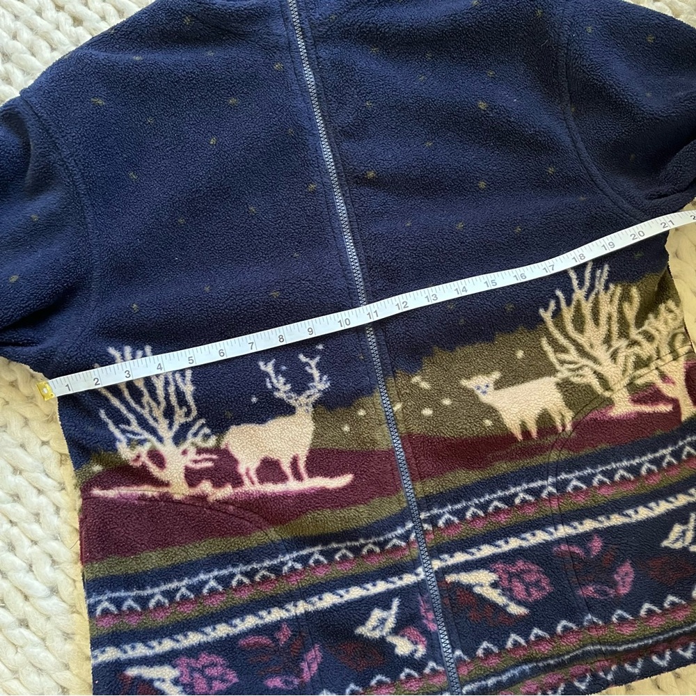 Vintage Northern Reflections Reversible Fleece Jacket with Deer Pattern | small - Picture 9 of 15